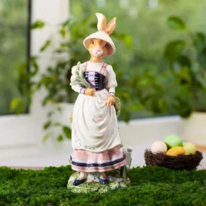 Fitz and Floyd Jardin Female Rabbit Figurine | Spring Decor