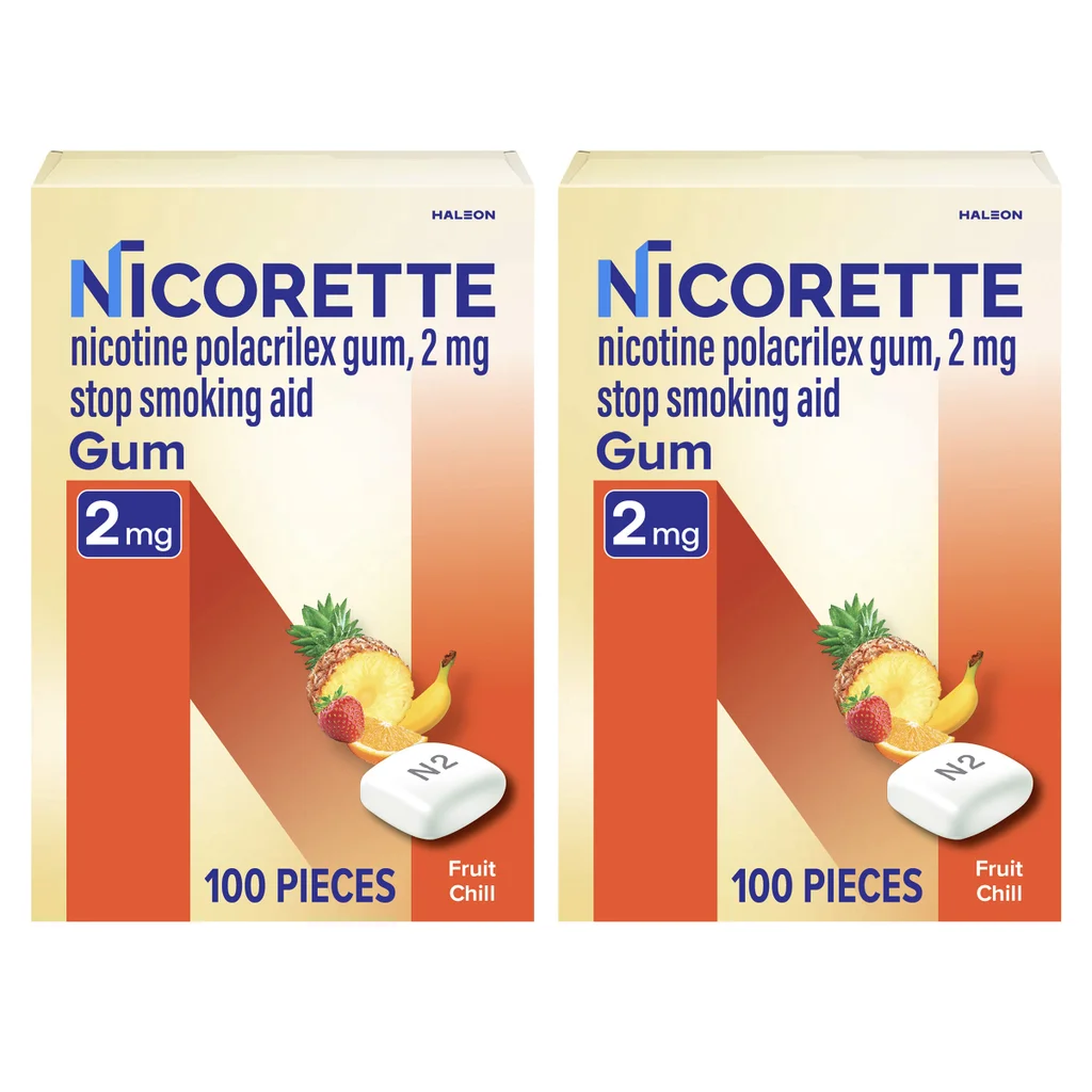 Nicorette 2mg Gum | Fruit Chill Quit Smoking Aid