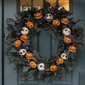 Nightmare Before Christmas Wreath 30-Inch Pre-Lit LED